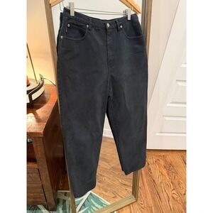 Lauren Ralph Lauren Petite Black Denim Jeans Straight Leg Size 12P Green Label
